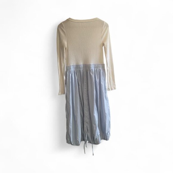Daily Practice by Anthropologie Long-Sleeve Twofer Midi Dress Size Small Blue - Picture 5 of 6